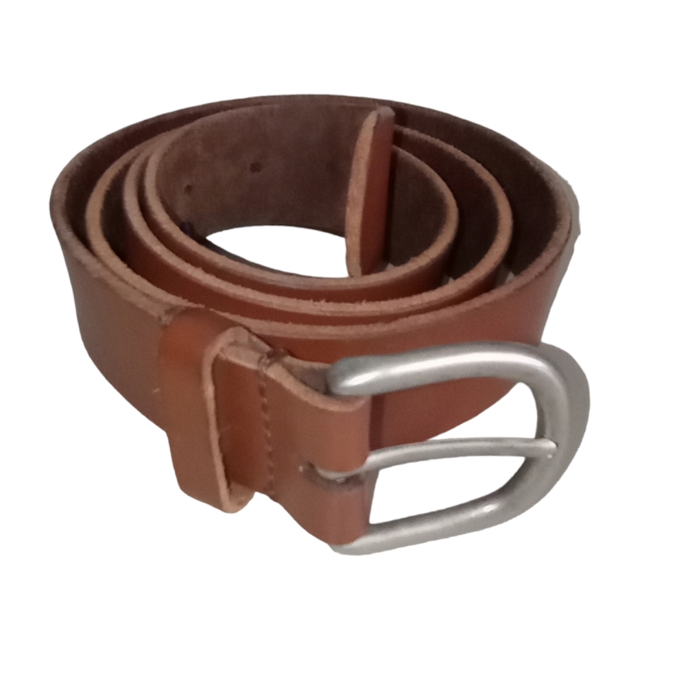 Genuine Leather Brown Women's Belt Assembled in USA Fine Imported Materials XL